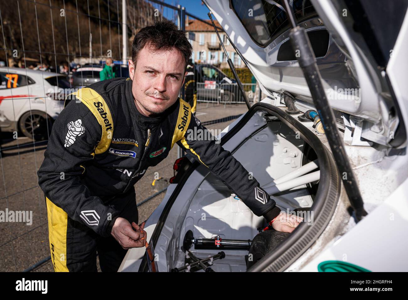JUIF Styve (FRA), Maxime BIEGALKE (FRA), STYVE JUIF, RENAULT Clio Rally4, retrato durante el Campeonato Mundial de Rallyes del WRC 2022, edición 90th del rally Monte Carlo del 20 al 23 de enero de 2022 en Mónaco - Foto François Flamand / DPPI Foto de stock