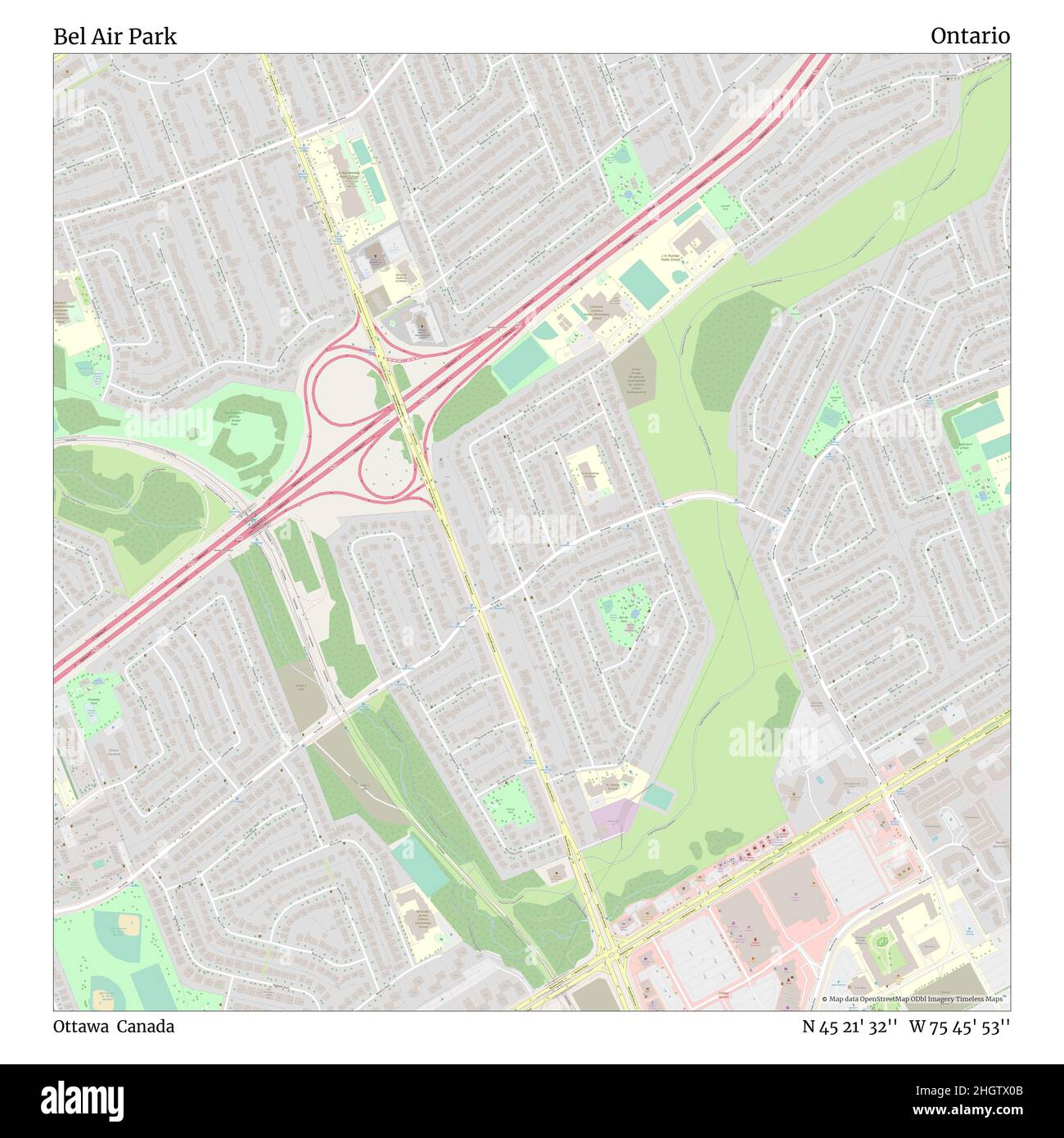 Bel Air Park, Ottawa, Canadá, Ontario, N 45 21' 32'', W 75 45' 53