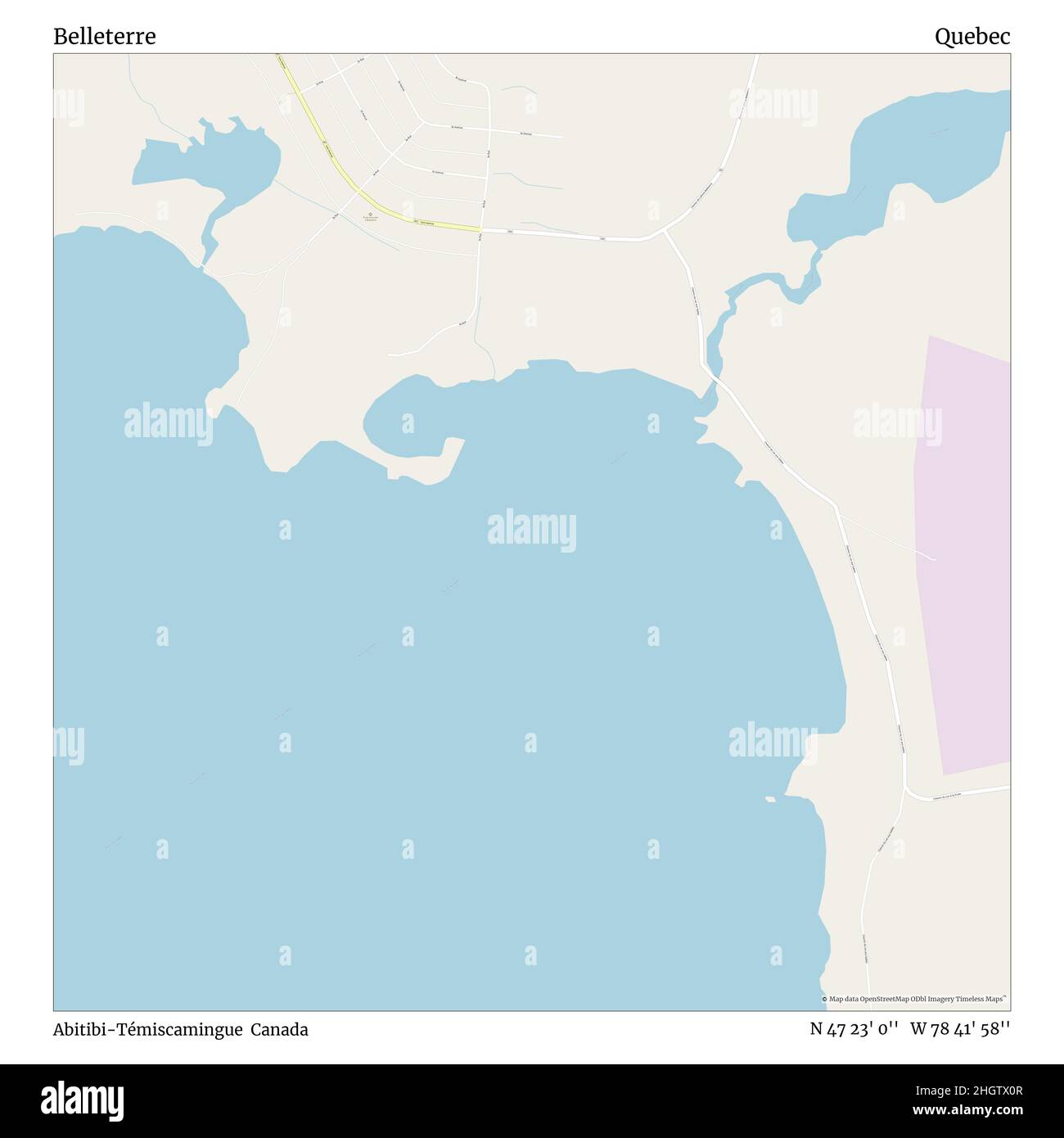 Mapa de belleterre quebec Imágenes recortadas de stock Alamy
