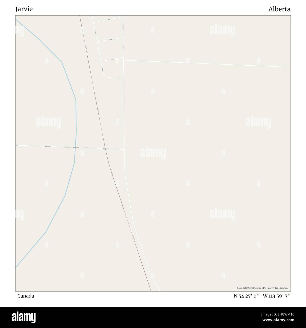 Jarvie, Canadá, Alberta, N 54 27' 0'', W 113 59' 7'', MAP, Timeless Map