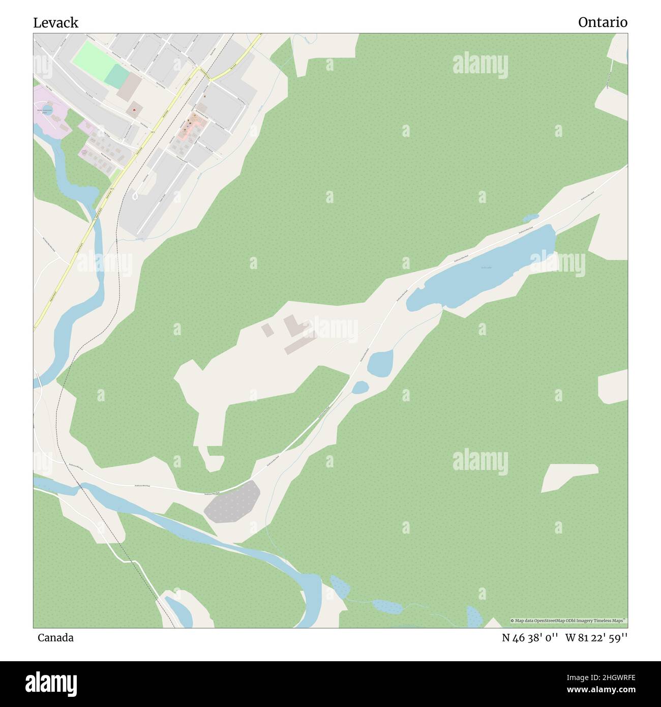 Mapa de levack ontario Imágenes recortadas de stock Alamy