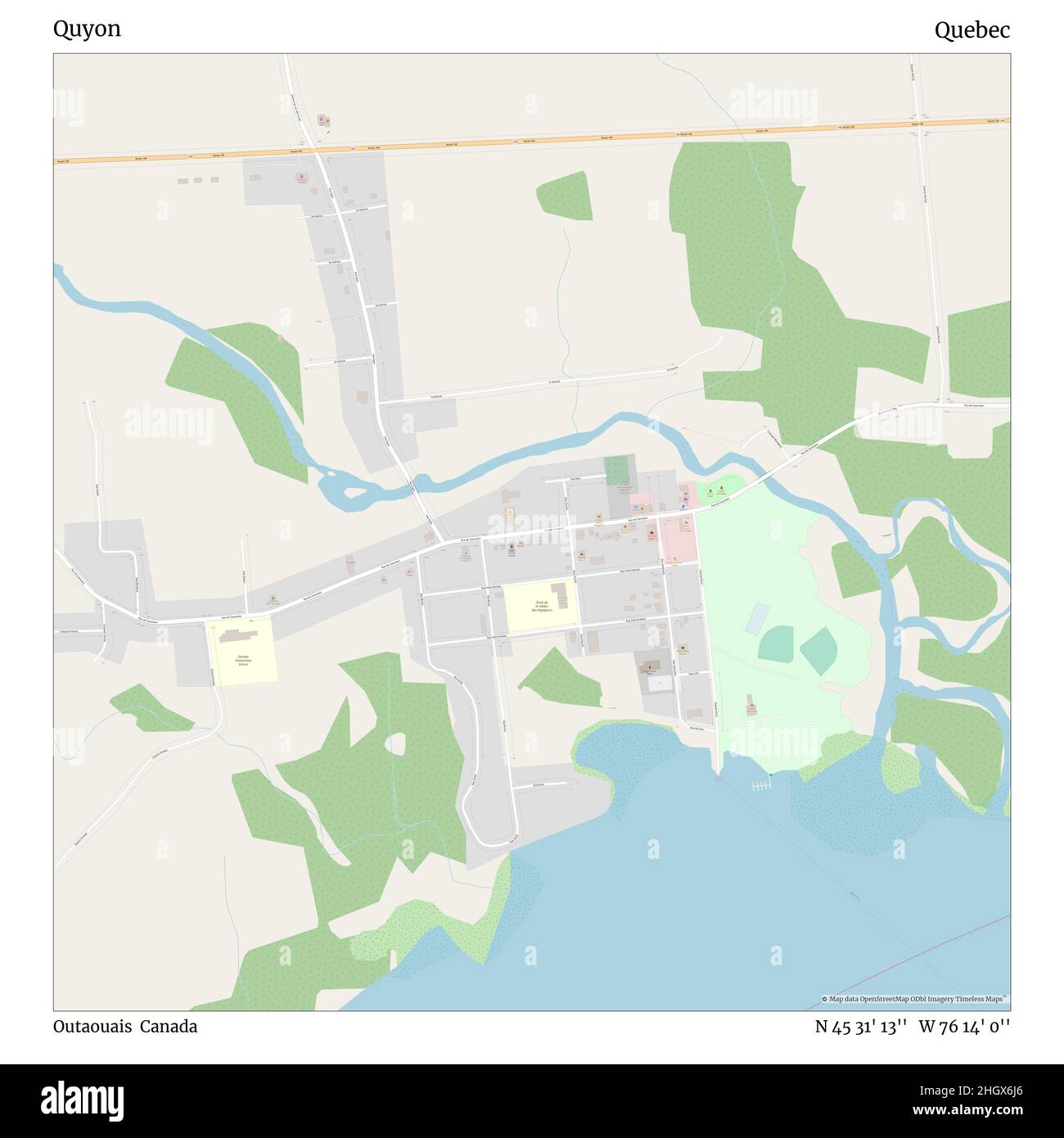 Quyon, Outaouais, Canadá, Quebec, N 45 31' 13'', W 76 14' 0'', MAP