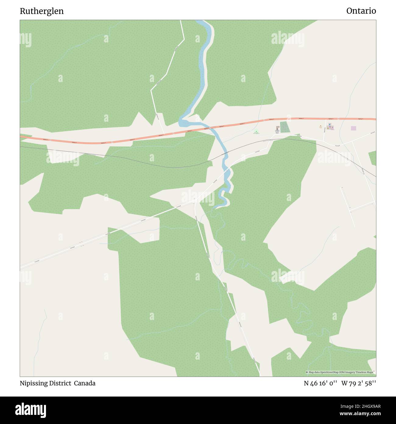 Mapa de rutherglen ontario fotografías e imágenes de alta resolución