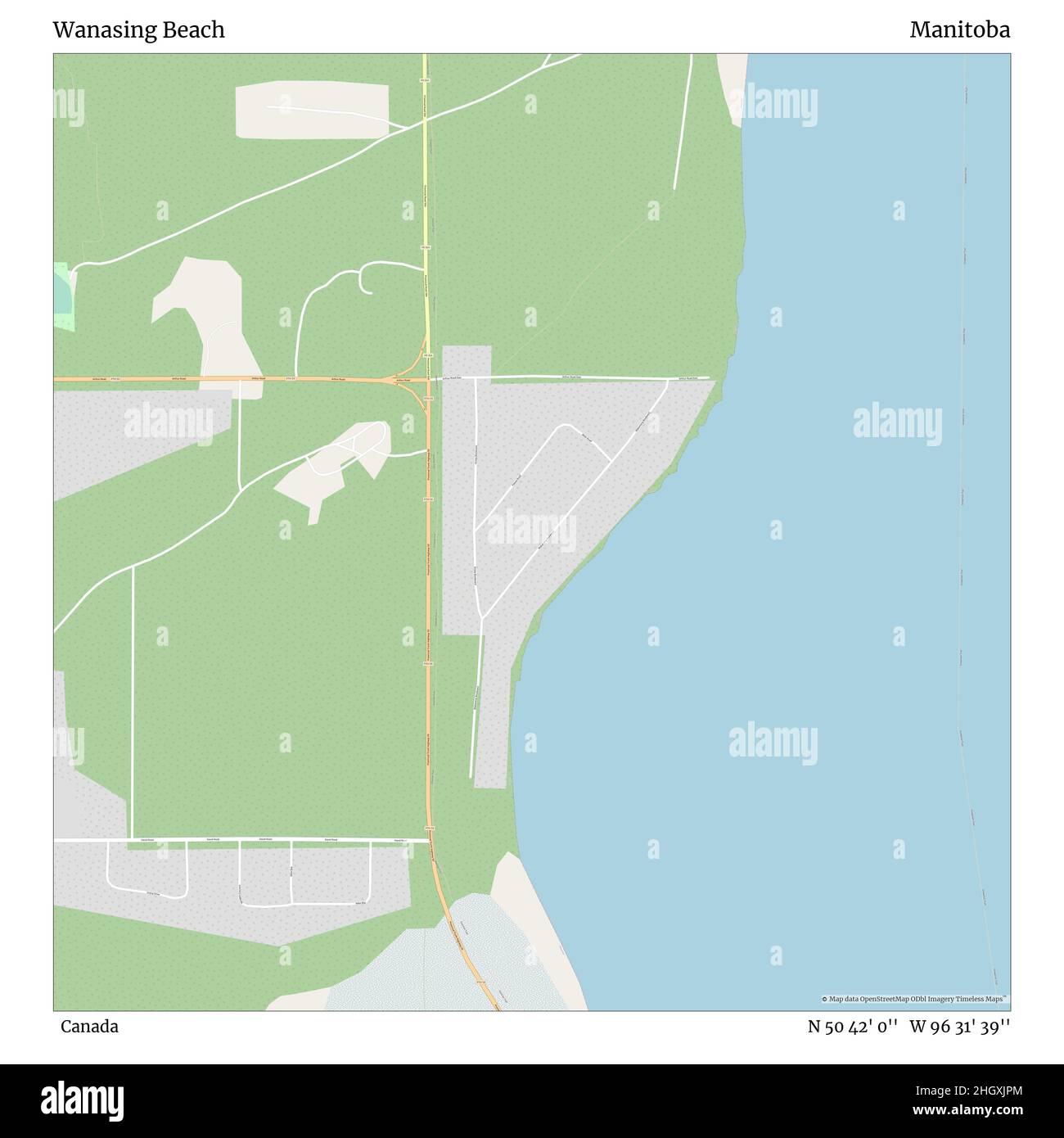 Wanasing Beach, Canadá, Manitoba, N 50 42' 0'', W 96 31' 39'', MAP