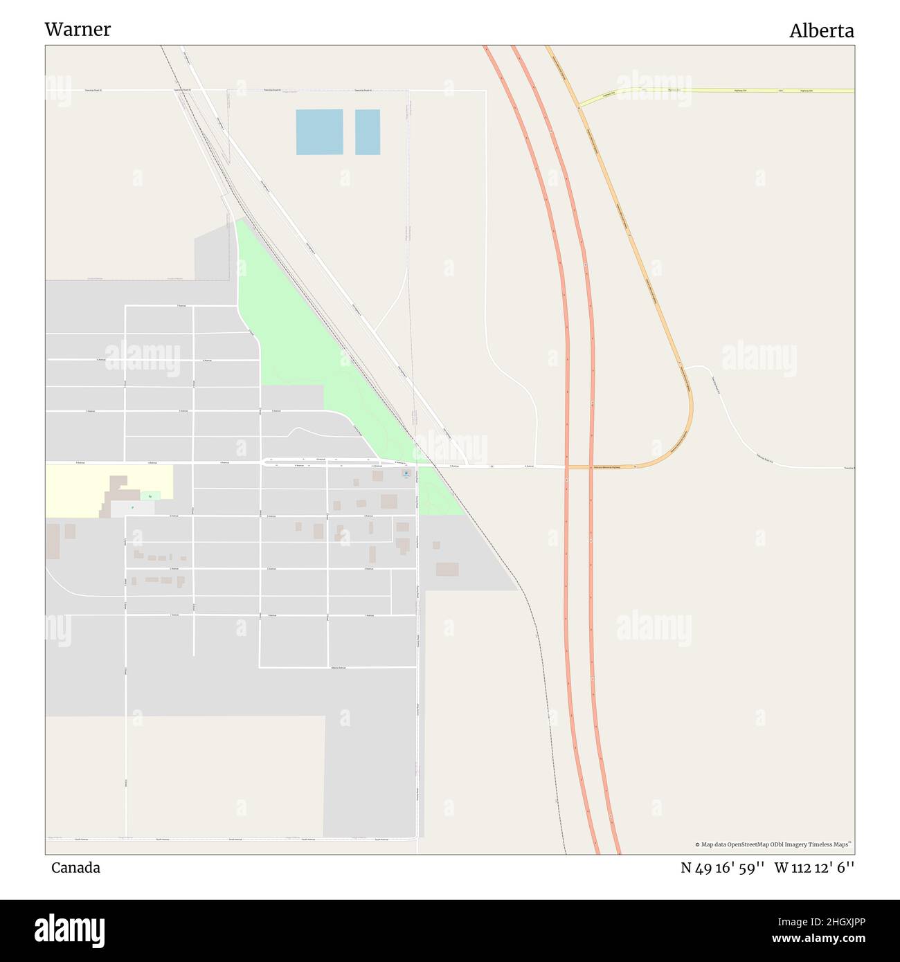 Mapa de warner alberta Imágenes recortadas de stock Alamy