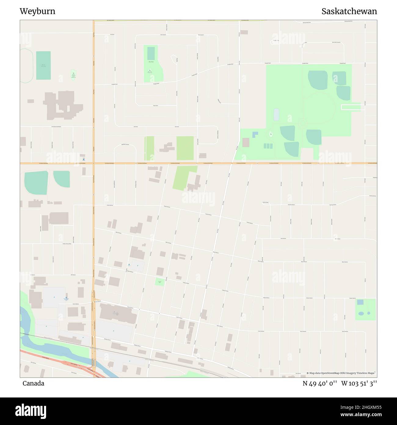 Mapa de weyburn Imágenes recortadas de stock Alamy