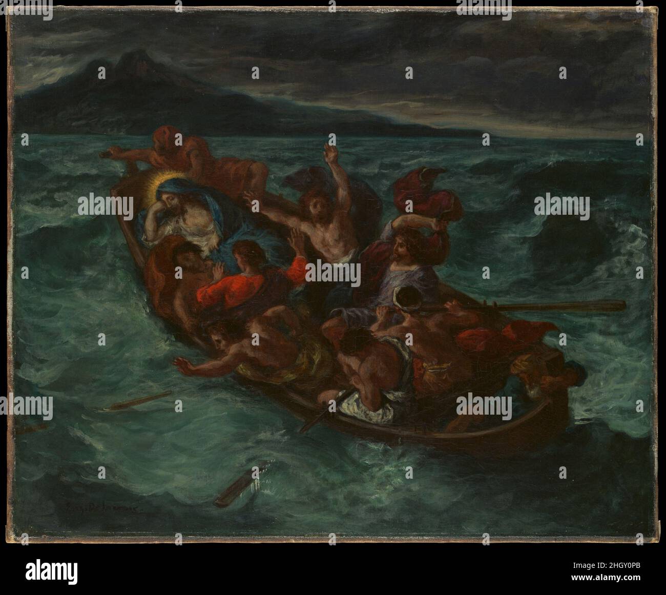 Cristo dormido durante la tempestad ca. 1853 Eugène Delacroix French