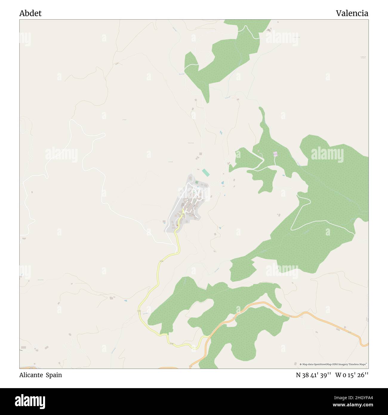 Abdet, Alicante, España, Valencia, N 38 41' 39'', W 0 15' 26'', mapa, Mapa  sin tiempo publicado en 2021. Viajeros, exploradores y aventureros como  Florence Nightingale, David Livingstone, Ernest Shackleton, Lewis y