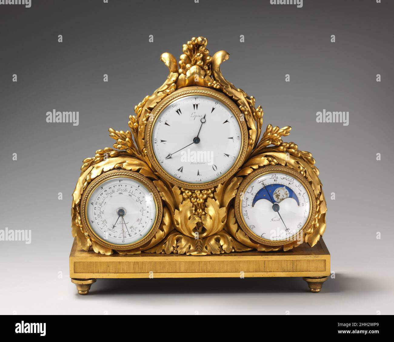 Reloj con calendario perpetuo y ciclo lunar inscrito en árabe el cuarto  pasado 18th siglo Jean Antoine Lépine Spanning desde mediados del siglo  XVIII hasta principios del siglo XIX, Este grupo de