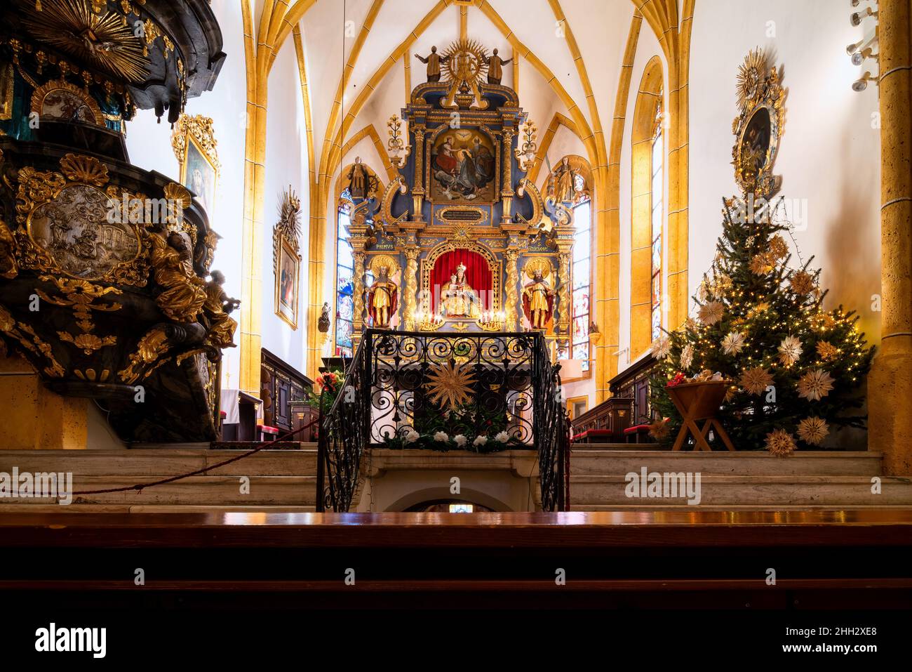 Iglesia de peregrinación en Maria Wörth , Carintia, Austria Foto de stock