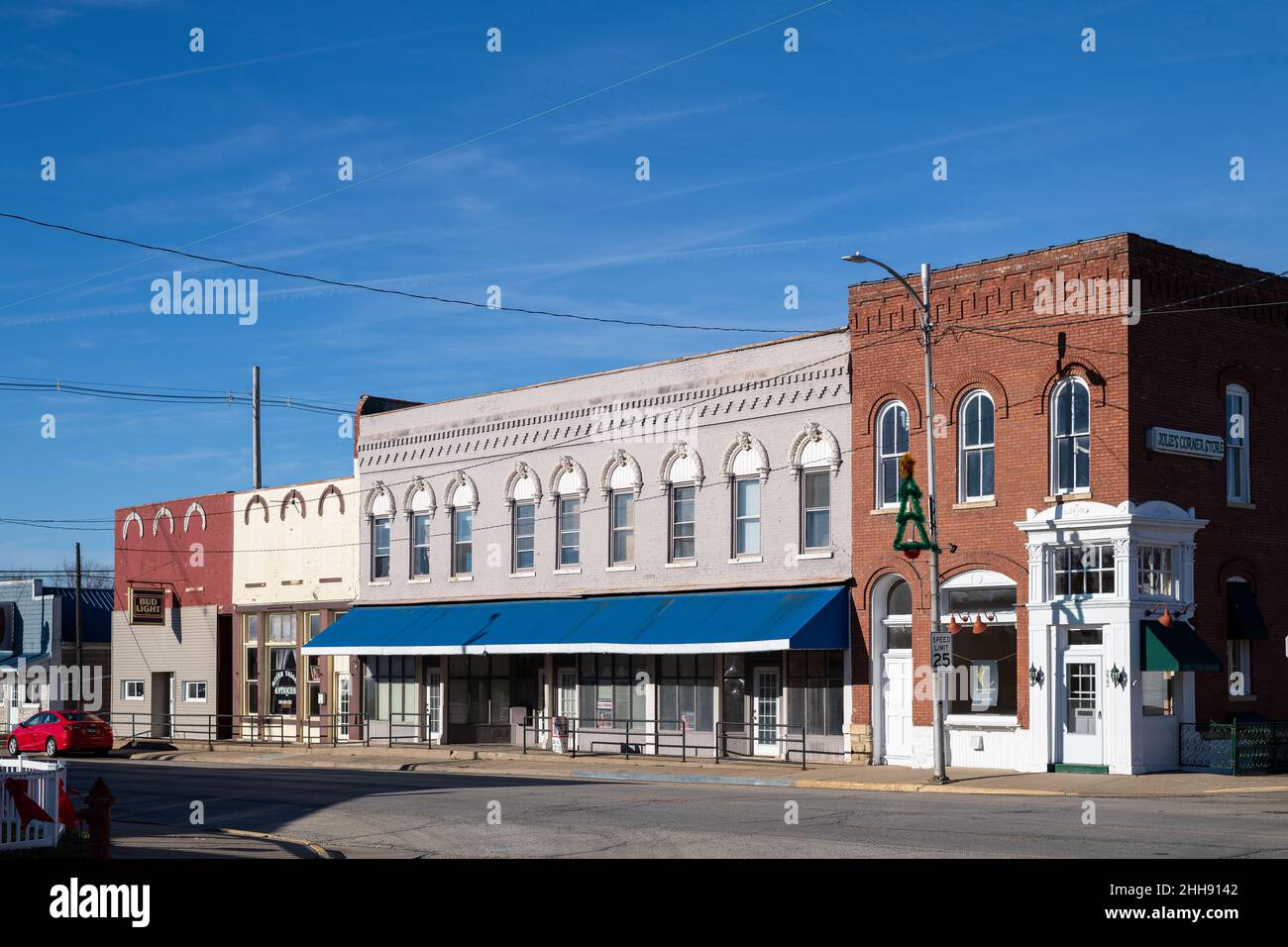 Edificios en Lacon Illinois Foto de stock