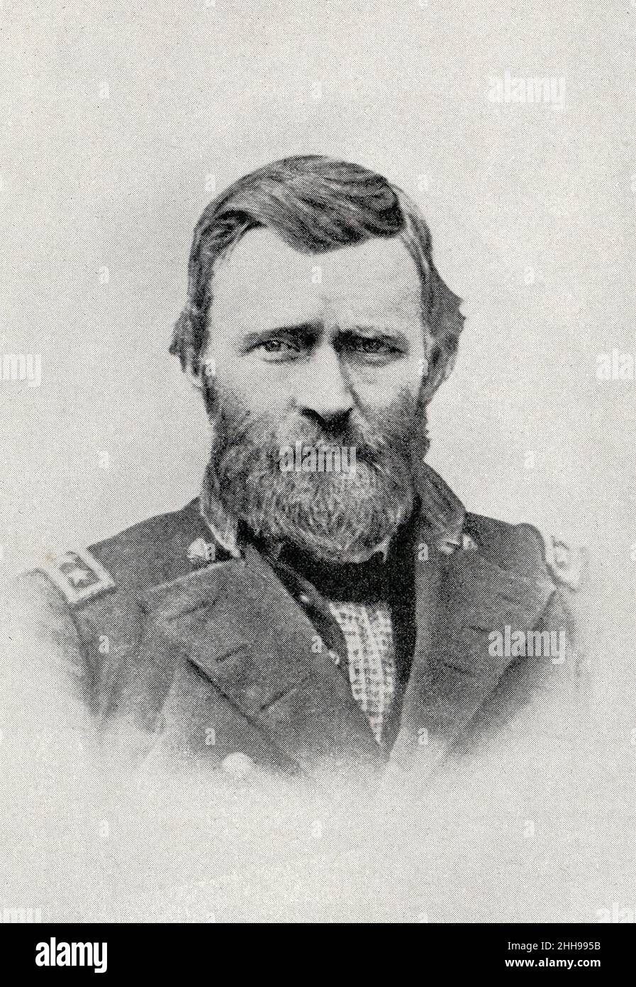 Ulysses S. Grant (1822 - 1885) fue un oficial militar y político estadounidense que sirvió como presidente de los Estados Unidos en 18th de 1869 a 1877. Foto de stock