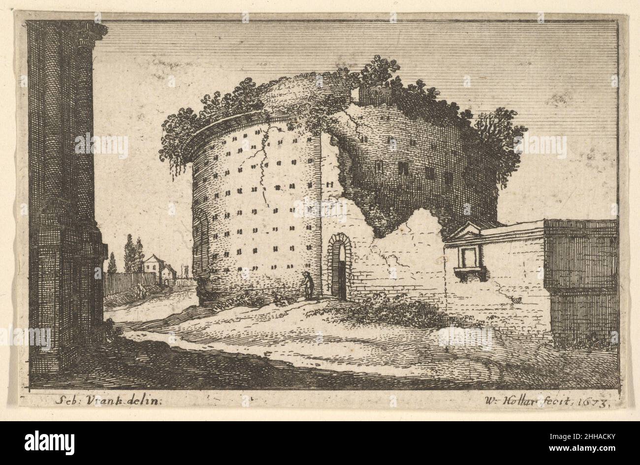 Ruinas De Un Edificio Redondo Wenceslaus Hollar Bohemio Ruinas De Un Edificio Romano