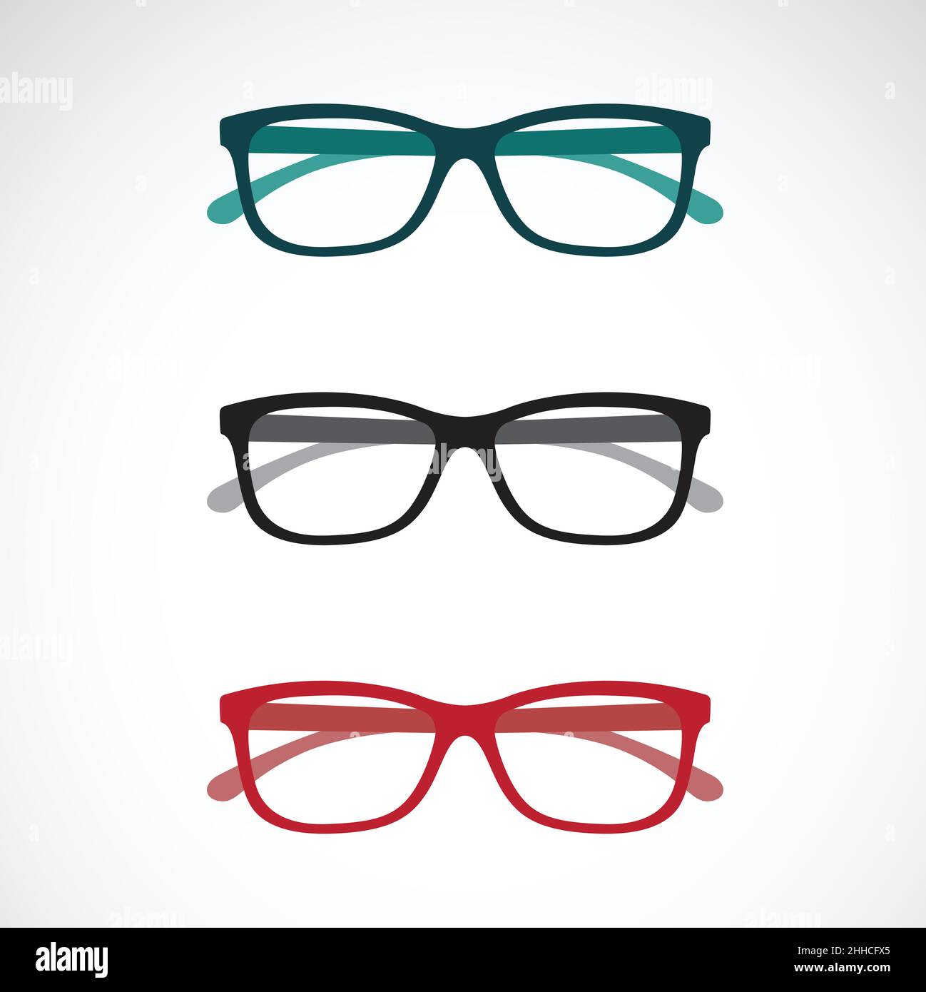 Conjunto de iconos de gafas aisladas sobre fondo blanco. Ilustración de  vector en capas fácil de editar Imagen Vector de stock - Alamy