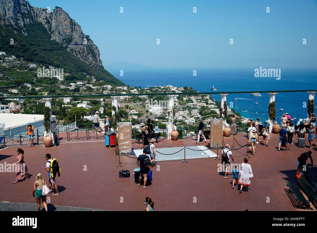 Piazza Umberto I, Capri, Isla Capri, Campania, Italia, Europa Foto de stock