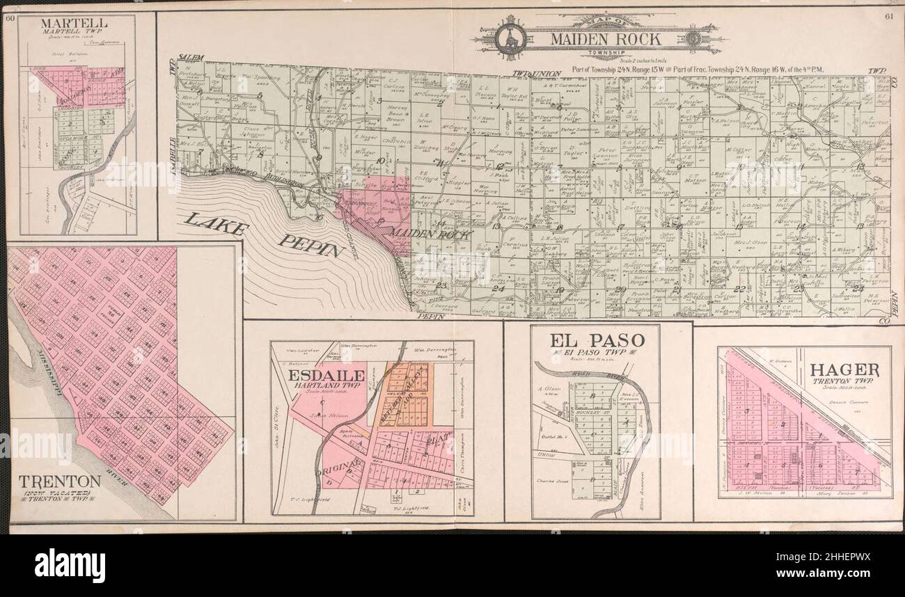 Atlas estándar del Condado Pierce, Wisconsin incluyendo un libro de