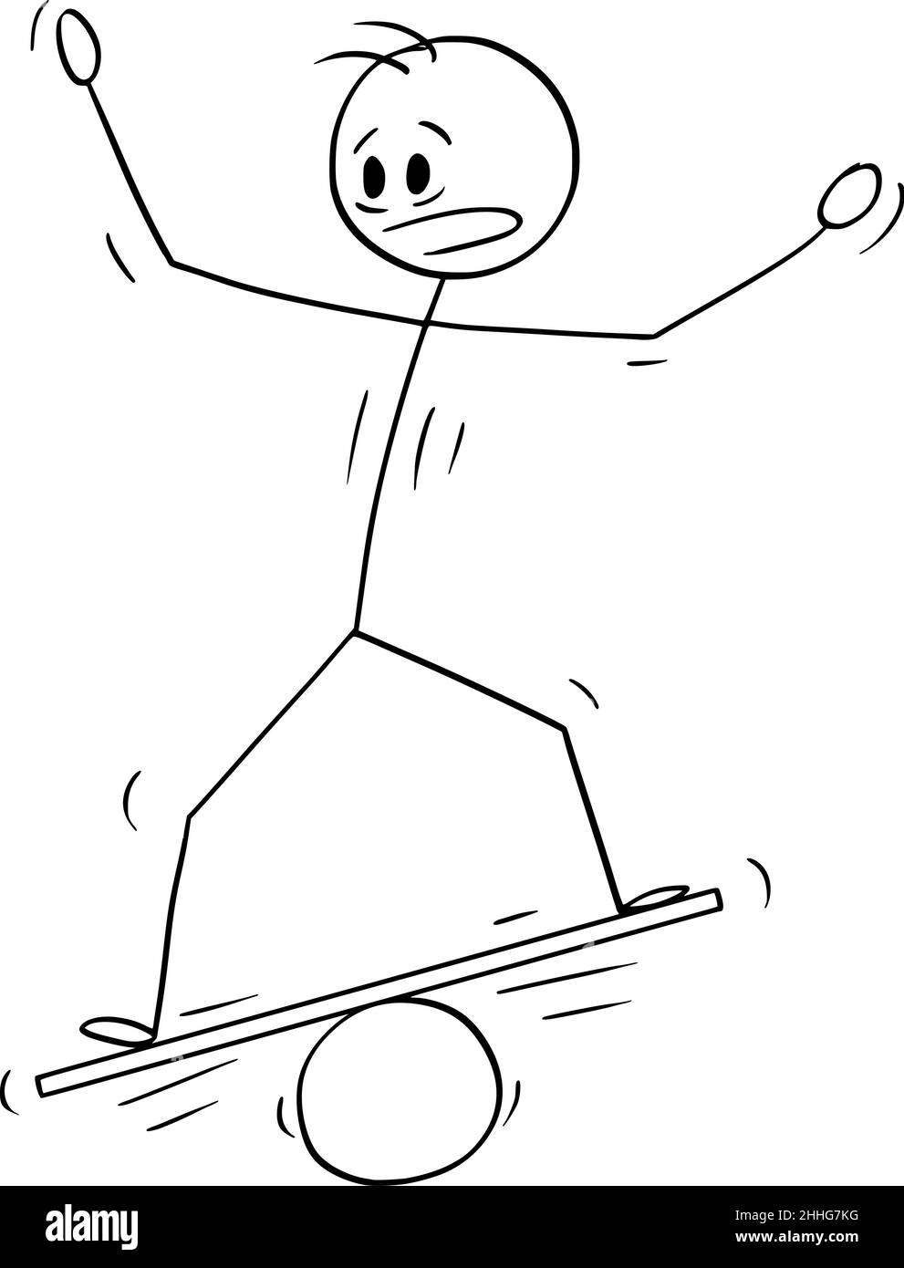 Equilibrio de la persona, ilustración de la figura del cartoon del vector  Imagen Vector de stock - Alamy