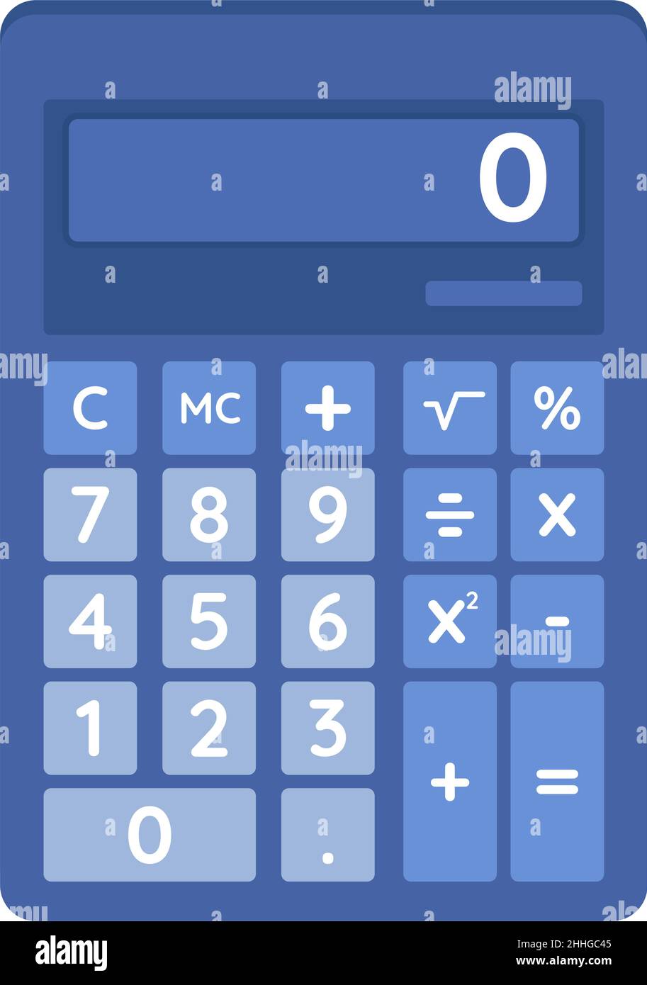 Objeto vectorial de color semiplano de la calculadora