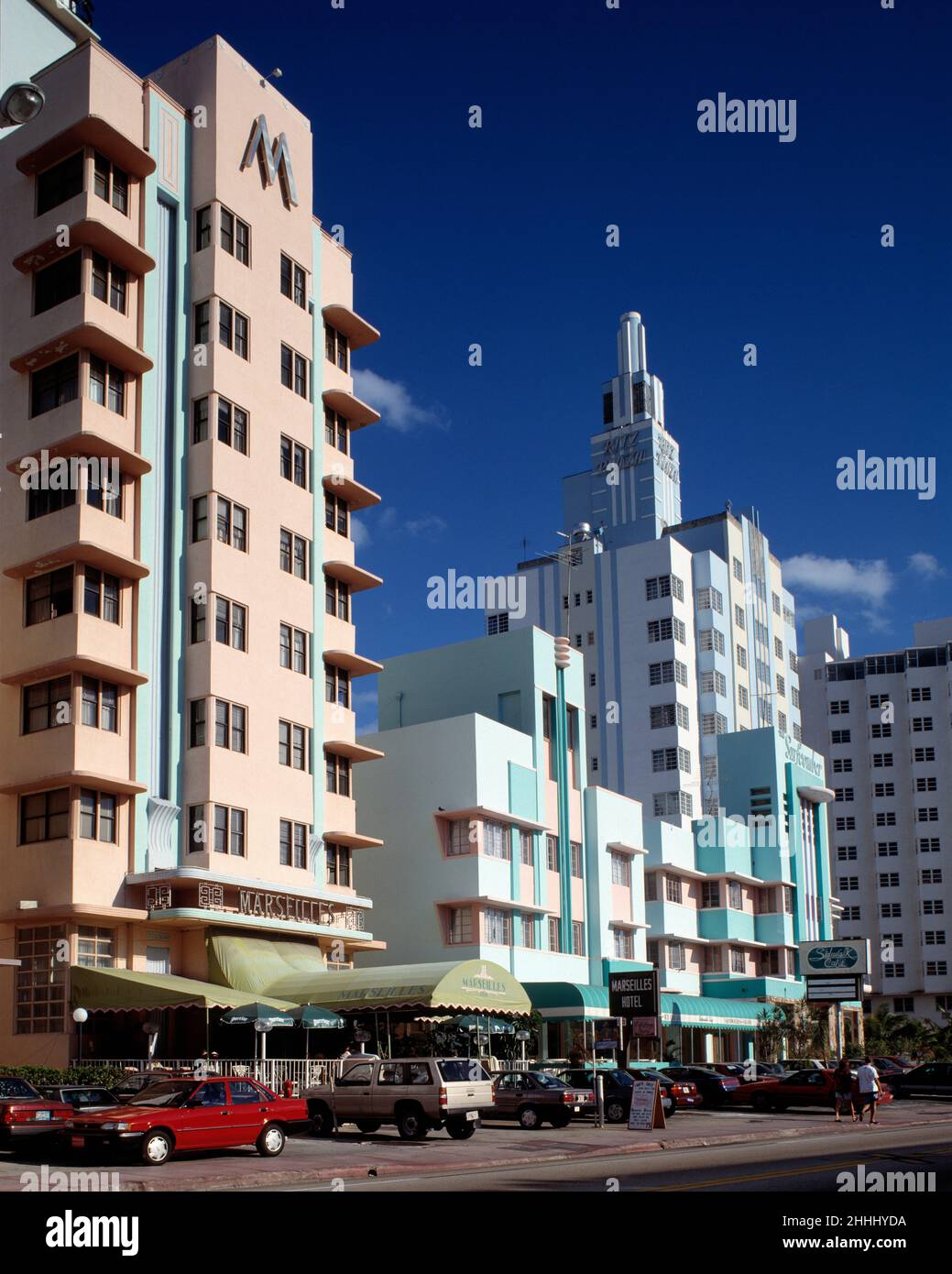 Estados Unidos. Florida. Miami. Distrito Art Deco. Hotel Marsella. Foto de stock