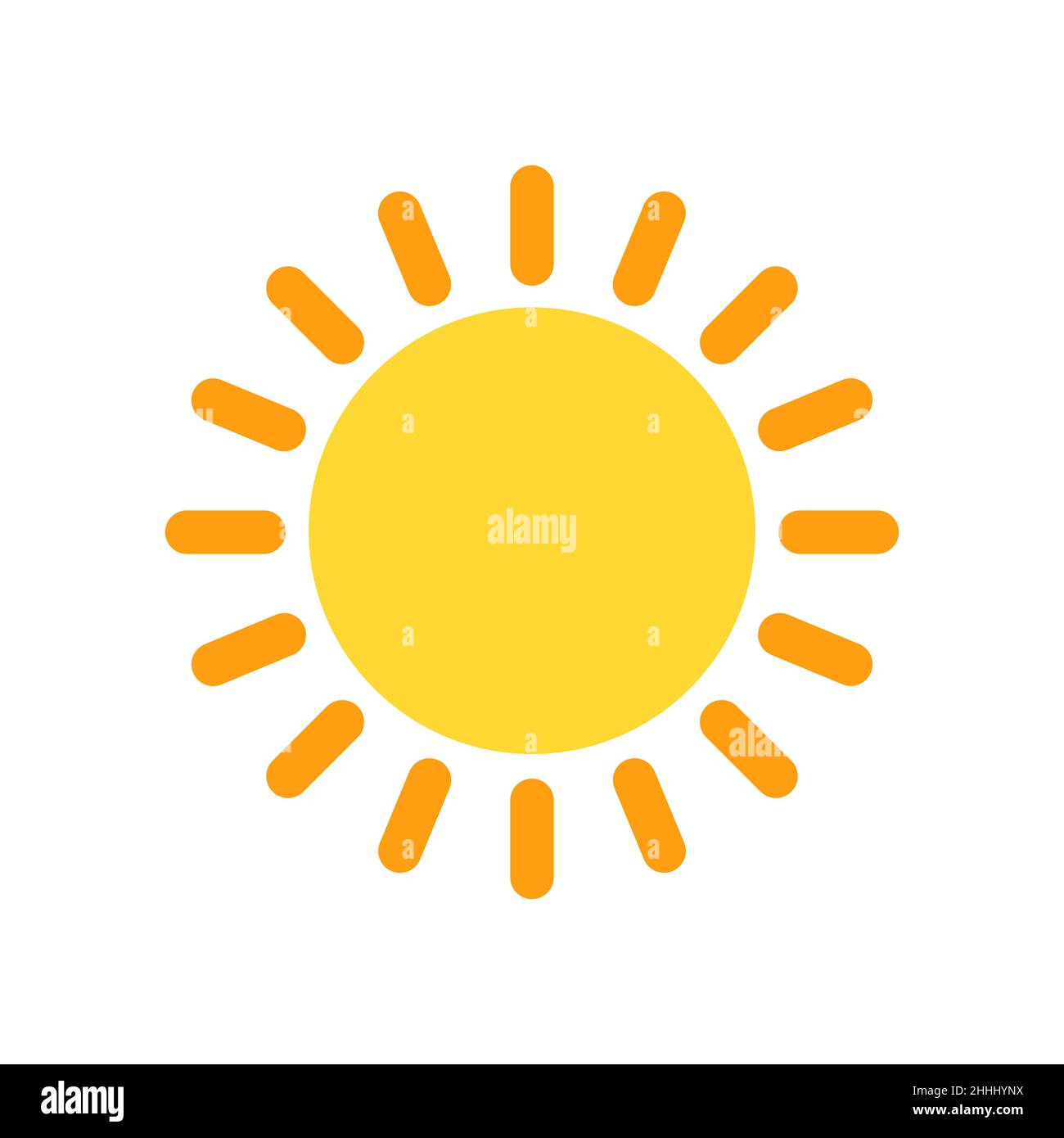 Sol Amarillo Icono De Diseño Plano Ilustración Vectorial Símbolo Del