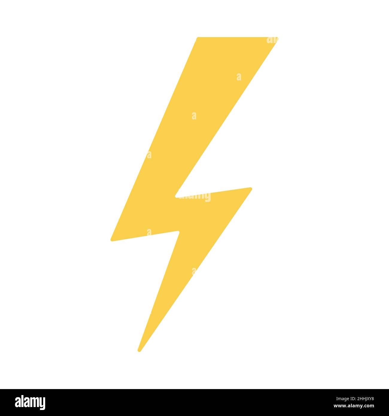 Icono de relámpago en diseño plano. Ilustración vectorial. Icono de