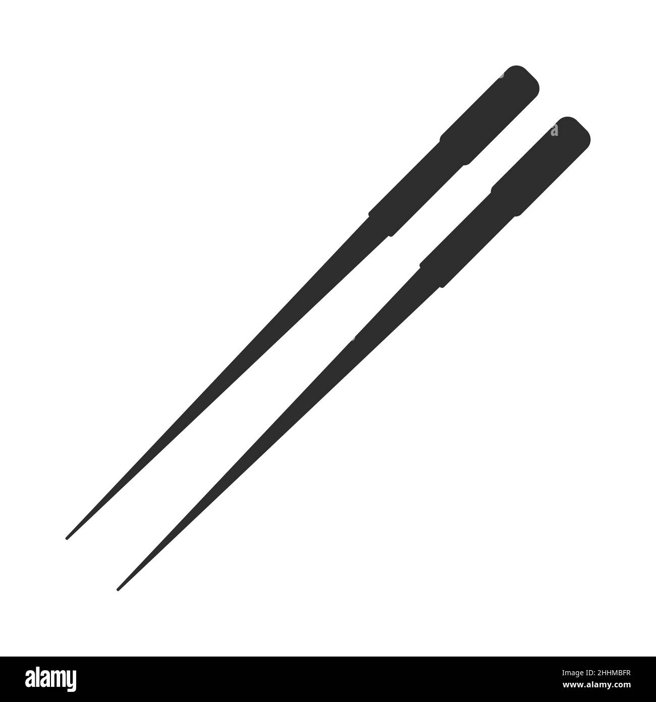 Palillos de madera japoneses especiales para sushi, atún y salmón en rollo de sushi Ilustración del Vector