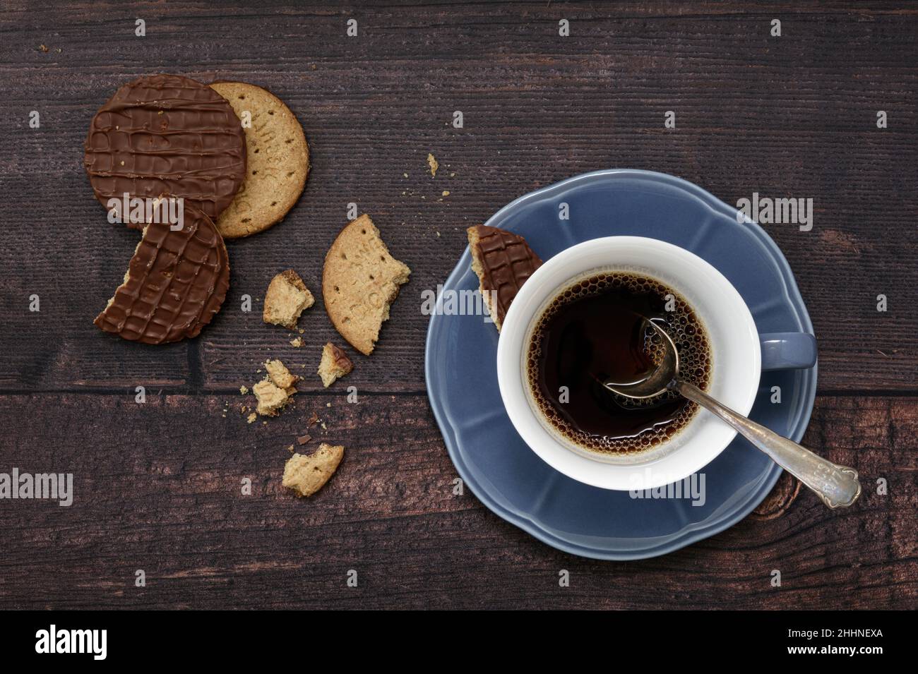Café y galletas Foto de stock