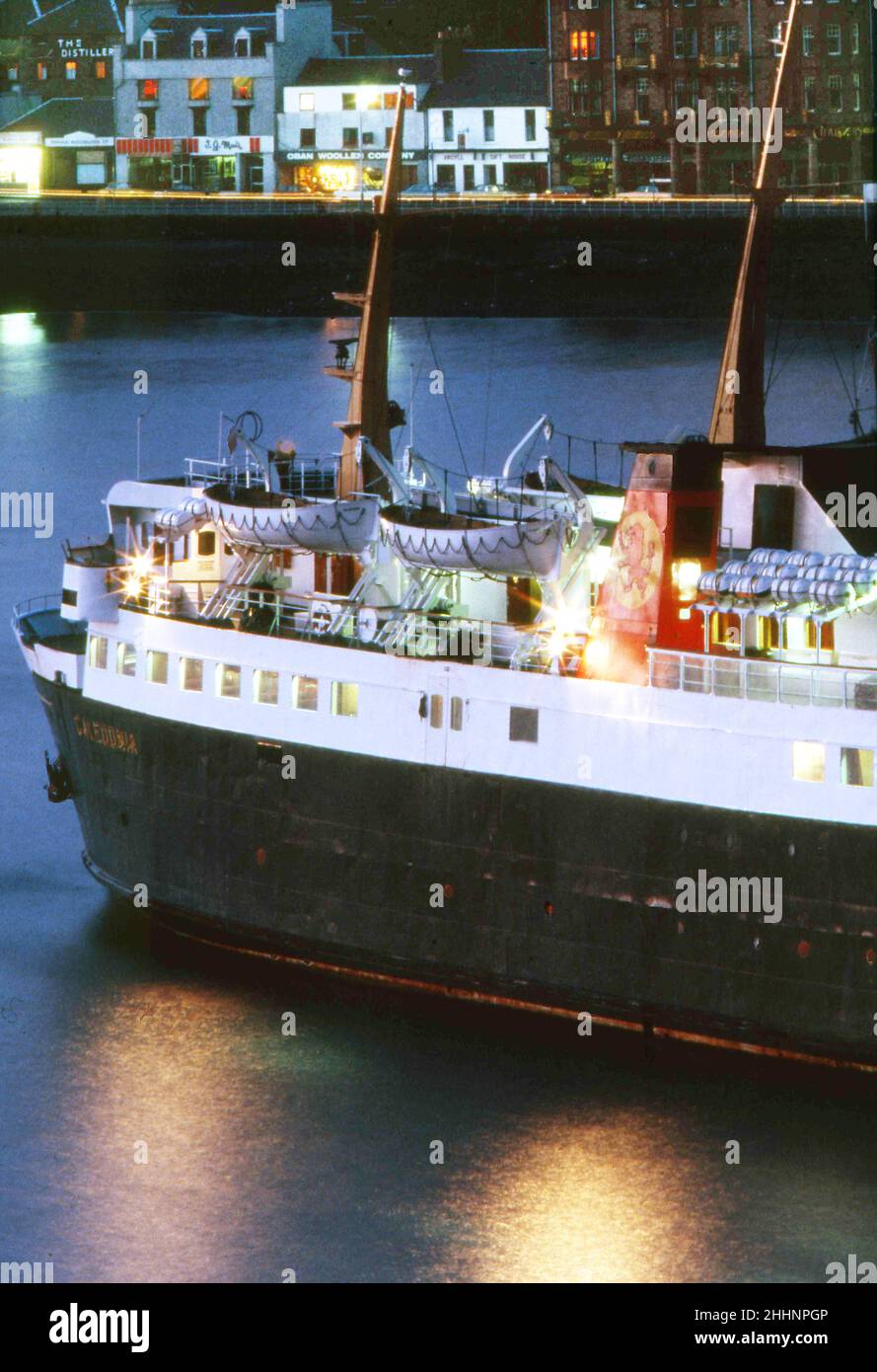 MV Caledonia, Oban, 1970s Foto de stock