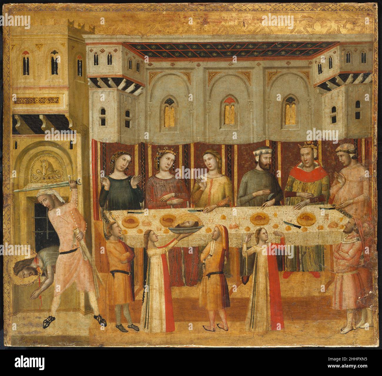 La fiesta de Herodes y la decapitación del Bautista ca. 1330–35 Giovanni  Baronzio Uno de los ejemplos más importantes de pintura del siglo XIV de  Rimini (en la costa adriática de Italia),