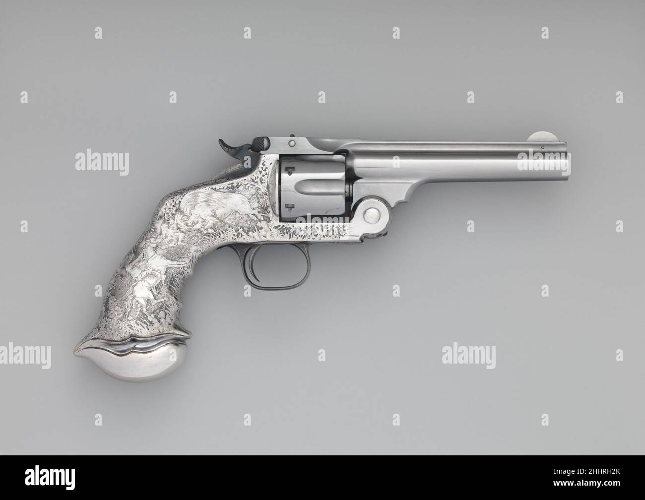 Smith y Wesson .44 Nuevo Modelo No. 3 Revolver de Acción Única, No. De  serie 25120 aprox. 1888 Smith & Wesson American Entre 1880 y 1905, Tiffany  & Co. Embelleció una serie