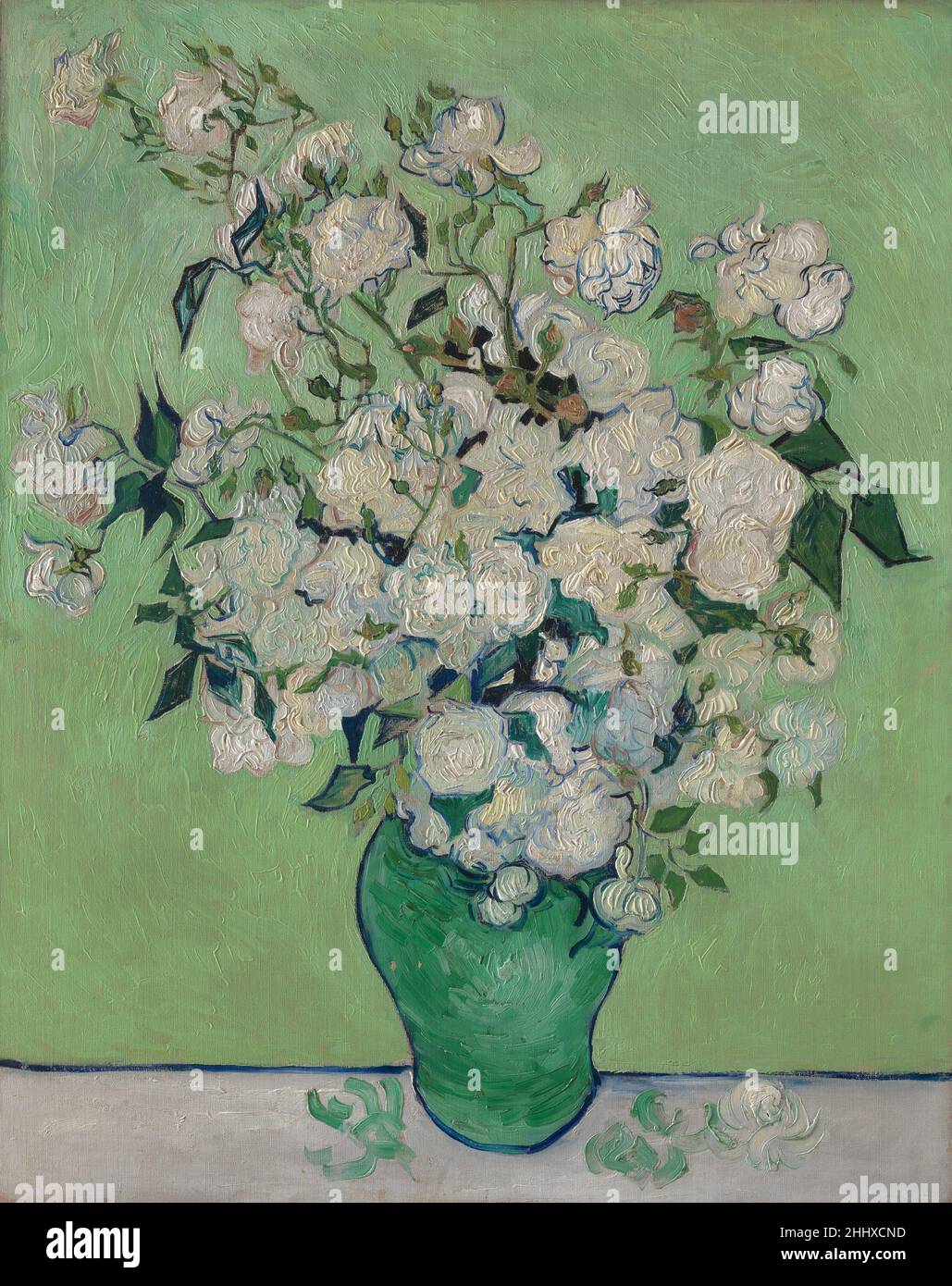 Roses 1890 Vincent van Gogh Dutch En la víspera de su salida del asilo en  Saint-Rémy en mayo de 1890, Van Gogh pintó un excepcional grupo de cuatro  quiletes, a los que