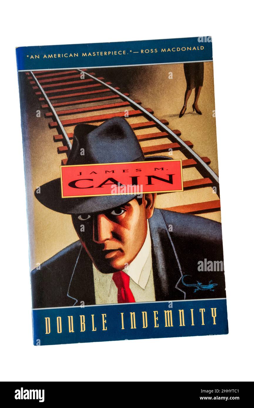 Una copia en papel de Double Indemnity de James M. Caín. Publicado por primera vez en 1943. Foto de stock