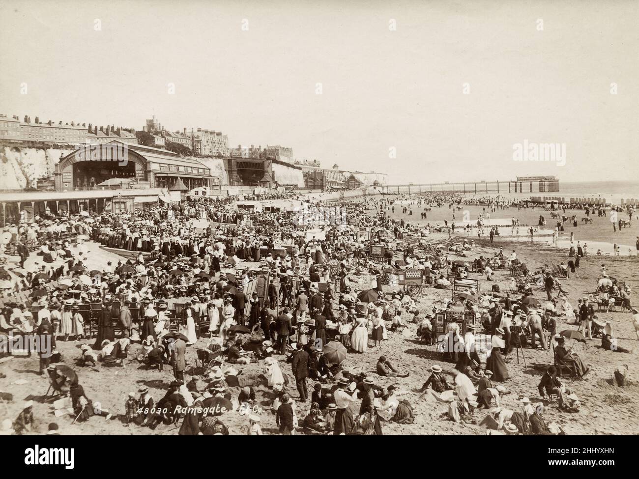 Fotografía vintage, finales de 19th, principios del siglo 20th, vista de Ramsgate, East Kent Foto de stock