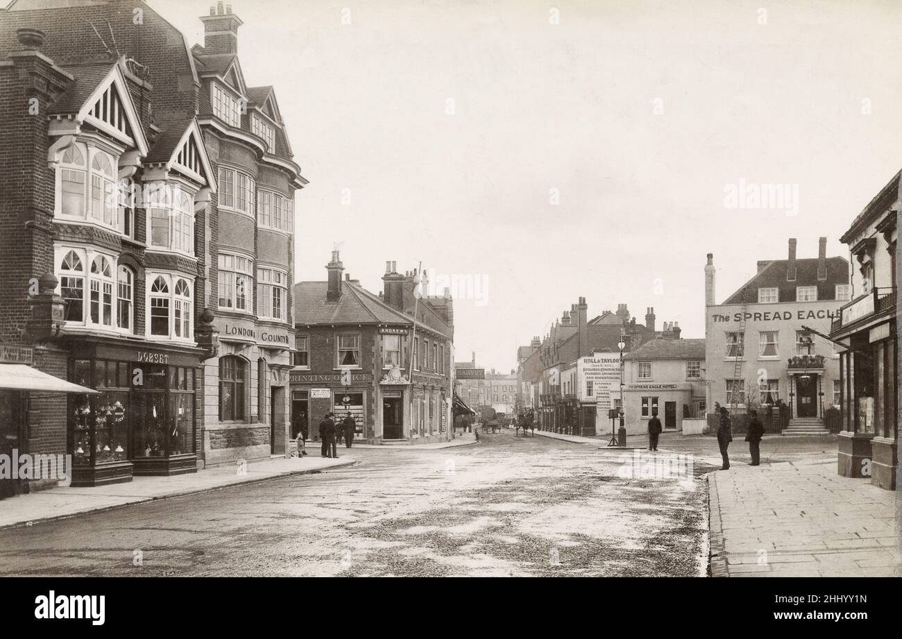 Fotografía vintage, finales de 19th, principios del siglo 20th, vista de Epsom, Surrey Foto de stock