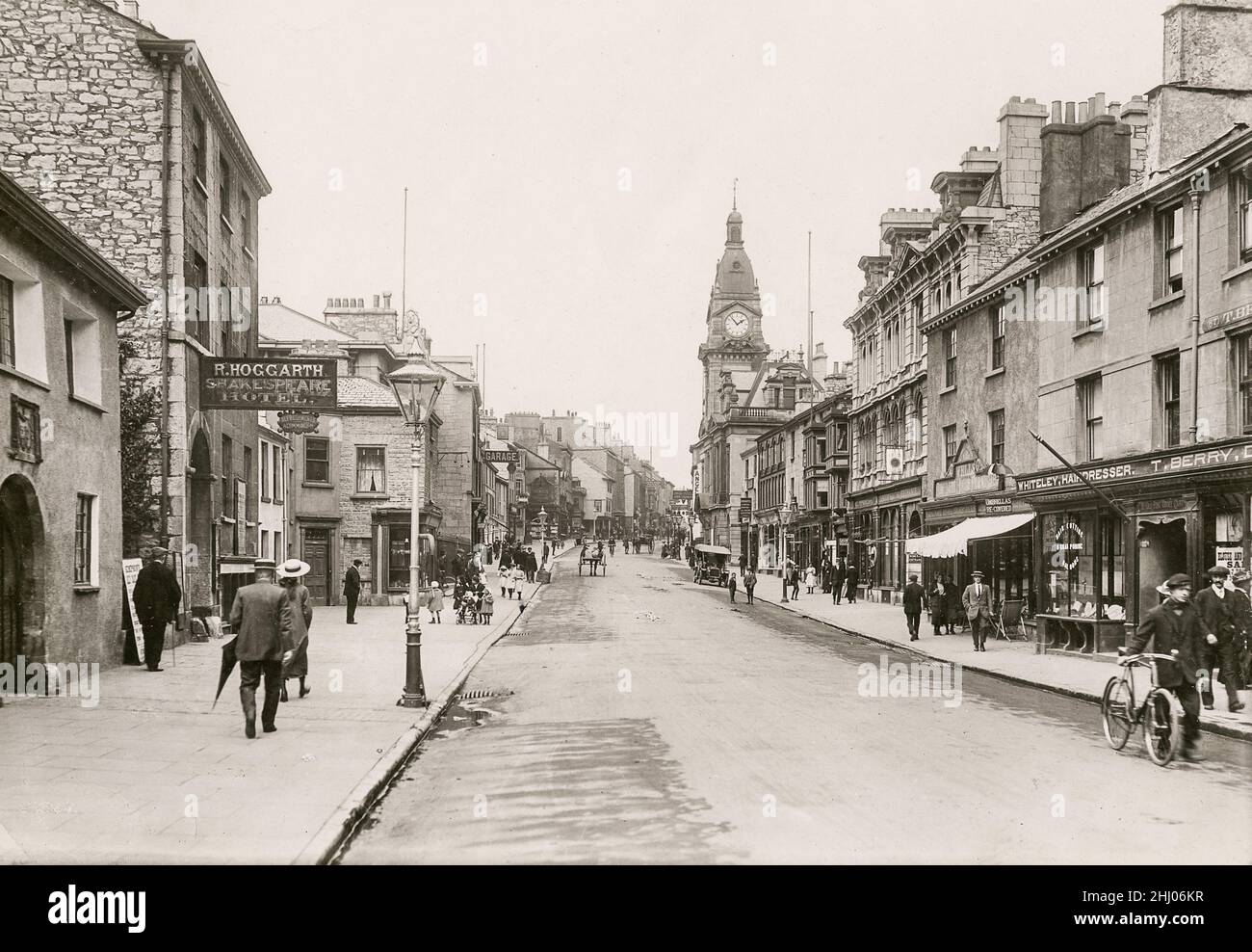 Fotografía vintage, finales de 19th, principios del siglo 20th, vista de Highgate, Kendal, Cumbria Foto de stock