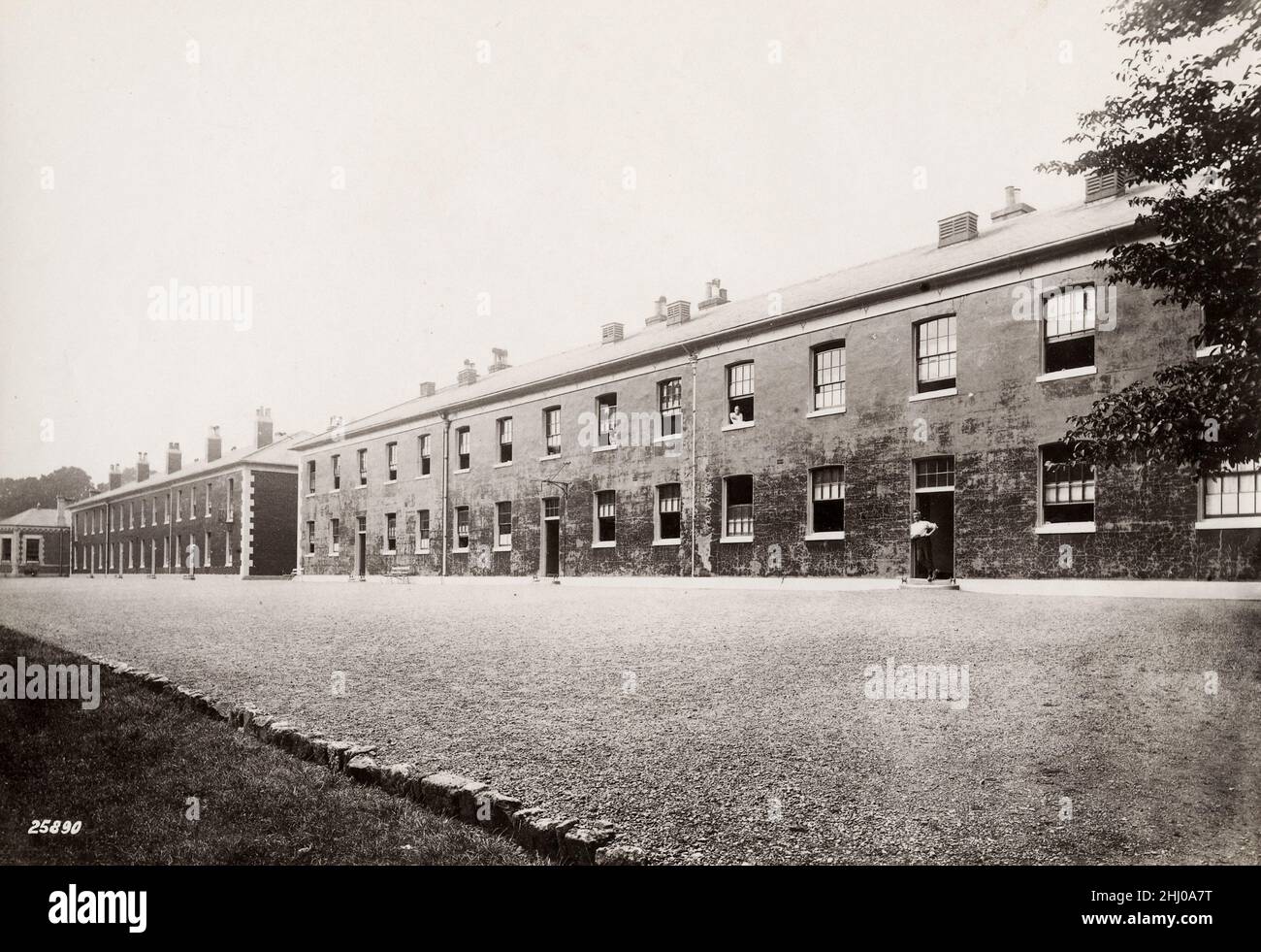 Fotografía de la vendimia, finales de 19th, principios del siglo 20th, vista de la escuela de muscetry Hythe, Kent Foto de stock