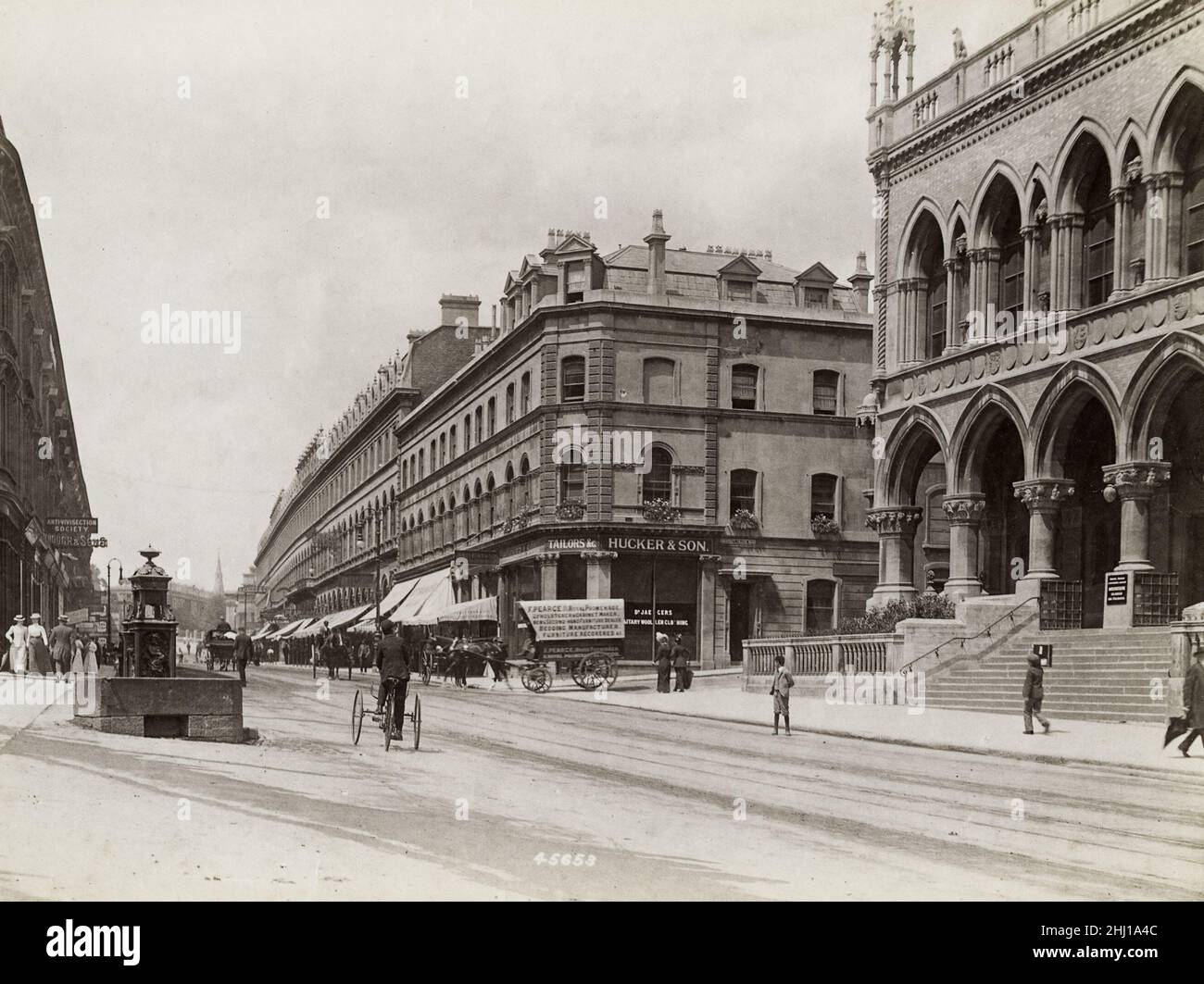 Fotografía vintage, finales de 19th, principios del siglo 20th, vista de 1900 - Queen's Road, Bristol Foto de stock
