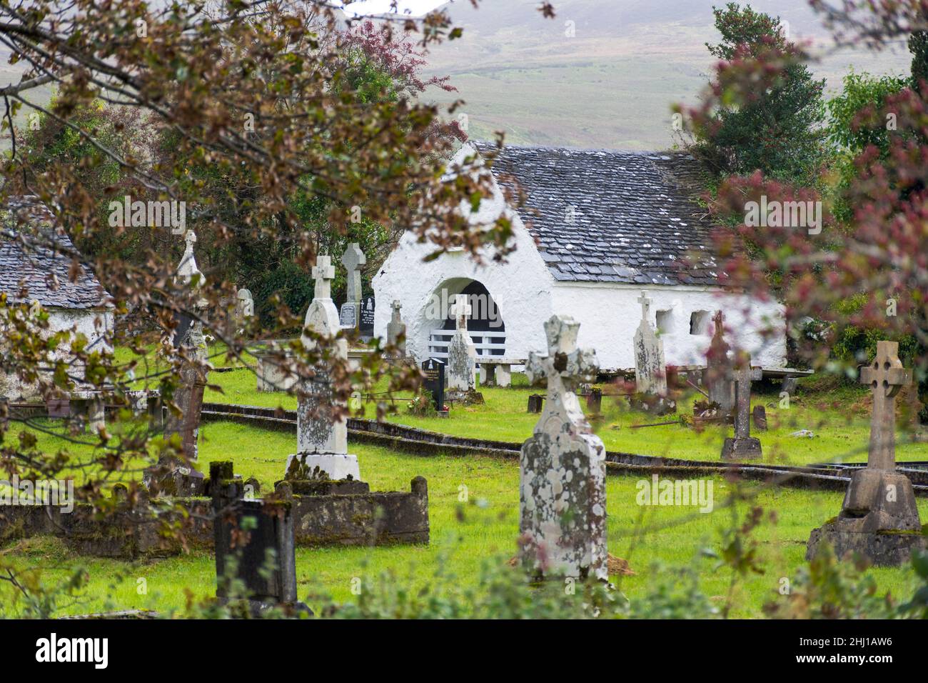 Cementerio antiguo cementerio cementerio en Glenties, Condado de Donegal, Irlanda Foto de stock