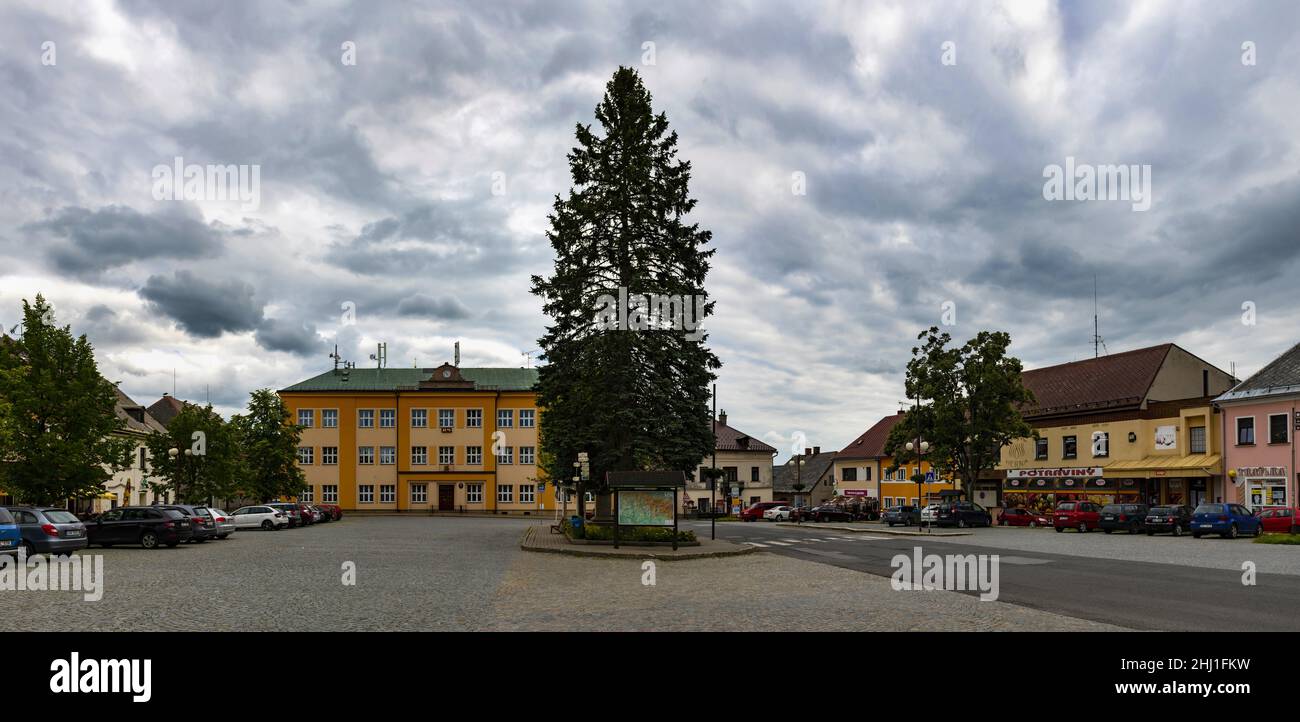 Ciudad checa de Vysoke nad Jizerou Foto de stock
