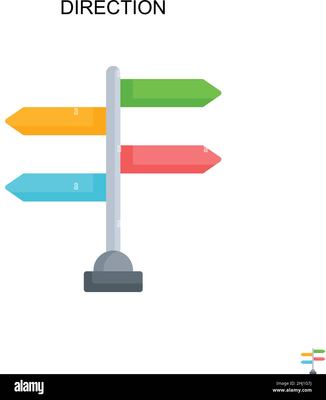 Icono de vector simple de dirección. Plantilla de diseño de símbolos de