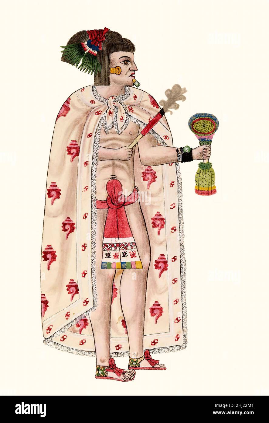 Ixtlilxochitl ome Tochtli, 1380-1418, el gobernante de la ciudad-estado Acolhua de Texcoco desde 1409 hasta 1418 Foto de stock