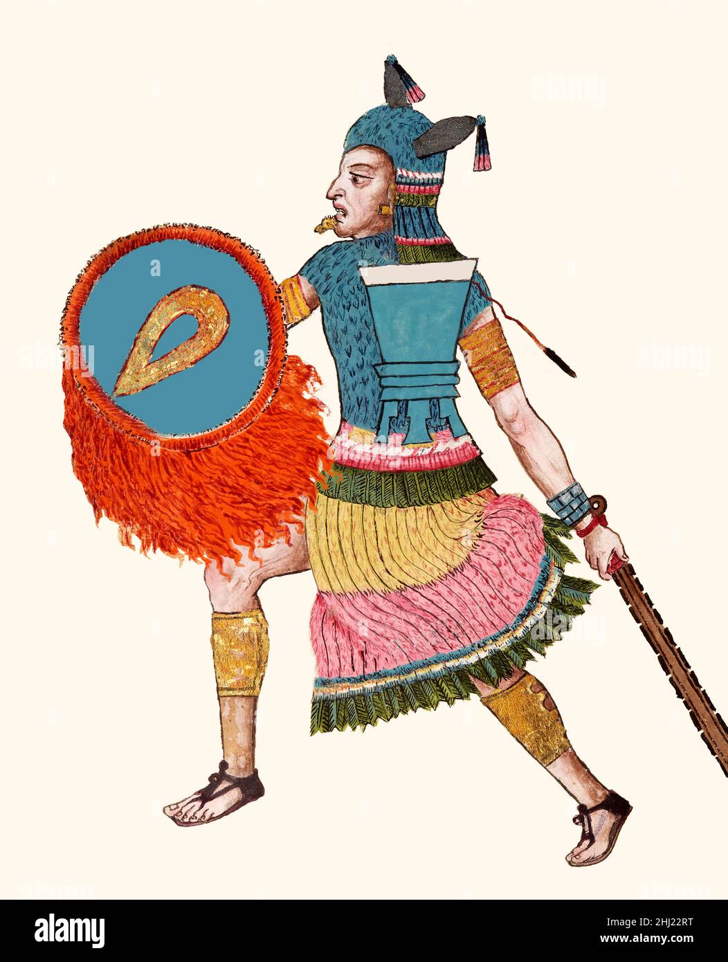 El gobernante de Tetzcocan Nezahualcoyotl, 1402–1472, Imperio Azteca Foto de stock
