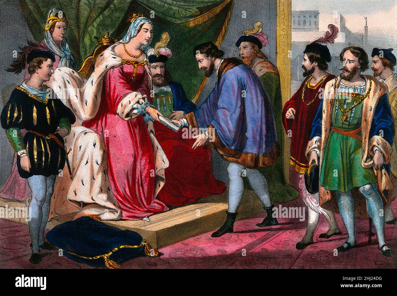 Cristóbal colón ante la reina isabel de españa fotografías e imágenes de alta resolución - Alamy Cristóbal colón ante la reina isabel de españa fotografías e imágenes de alta resolución - Alamy