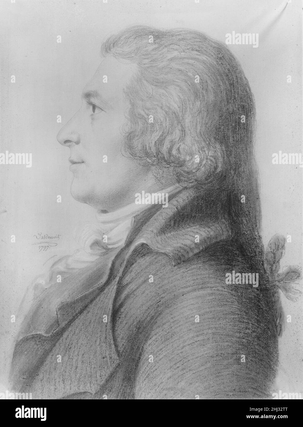 Retrato de un hombre 1797 Thomas Bluget De Valdenuit Francés. Retrato de un hombre 13039 Foto de stock