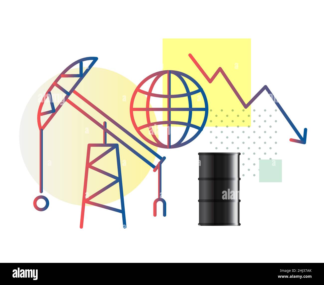 Industria de combustibles fósiles - Pumpjack - Ilustración de acciones como archivo EPS 10 Ilustración del Vector