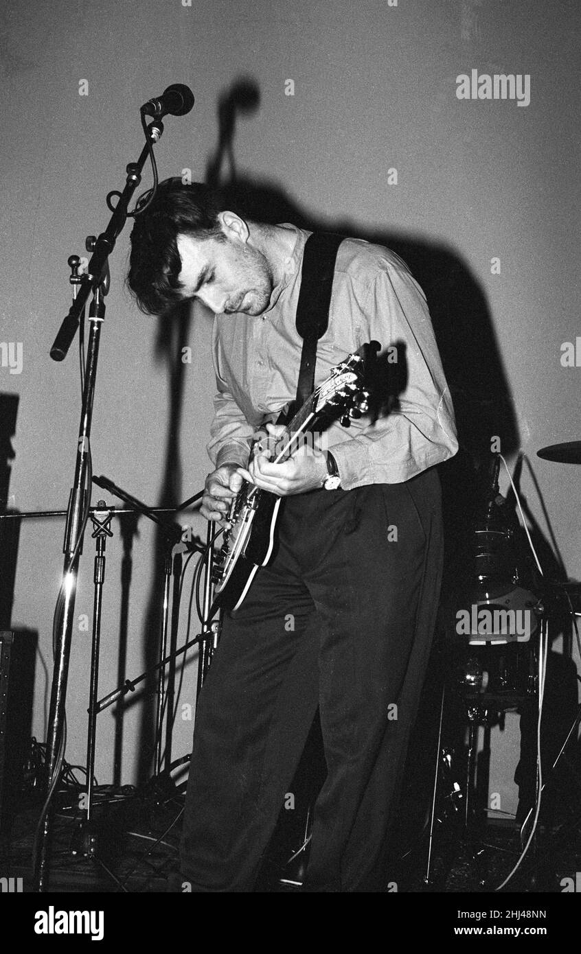 Banda de rock alternativo Last Party, actuando en el Bowen West Theatre, Bedford, Inglaterra, marzo de 3rd 1990. Foto de stock