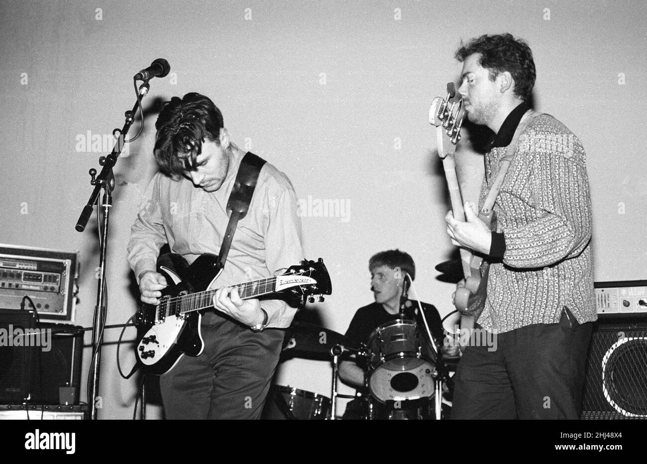 La banda de rock alternativo Last Party, actuando en el Bowen West Theatre, Bedford, Inglaterra, marzo de 3rd 1990. Foto de stock
