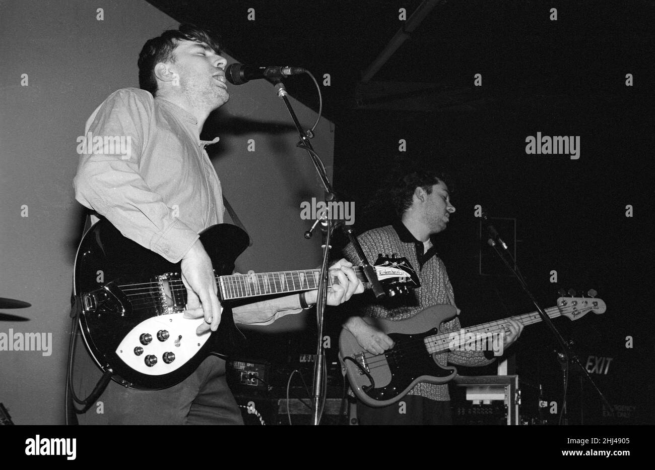 La banda de rock alternativo Last Party, actuando en el Bowen West Theatre, Bedford, Inglaterra, marzo de 3rd 1990. Foto de stock