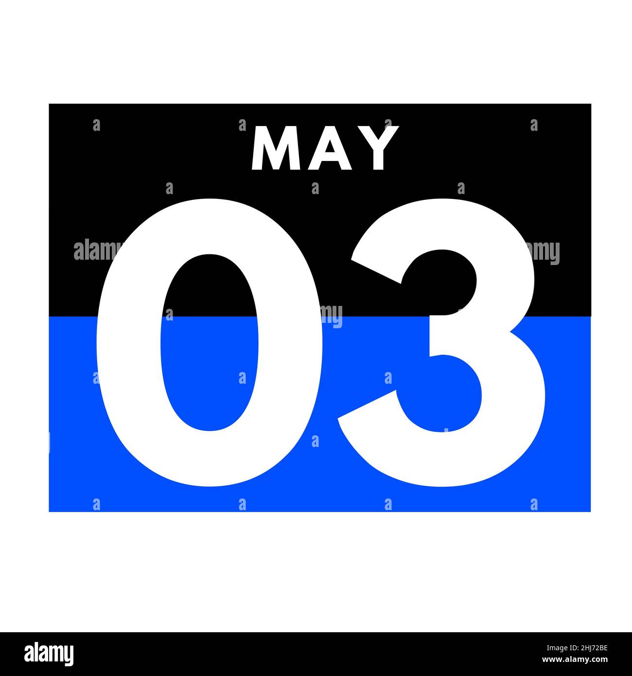 Mayo de 3 . Plano diario calendario icono .fecha, día, mes .calendario