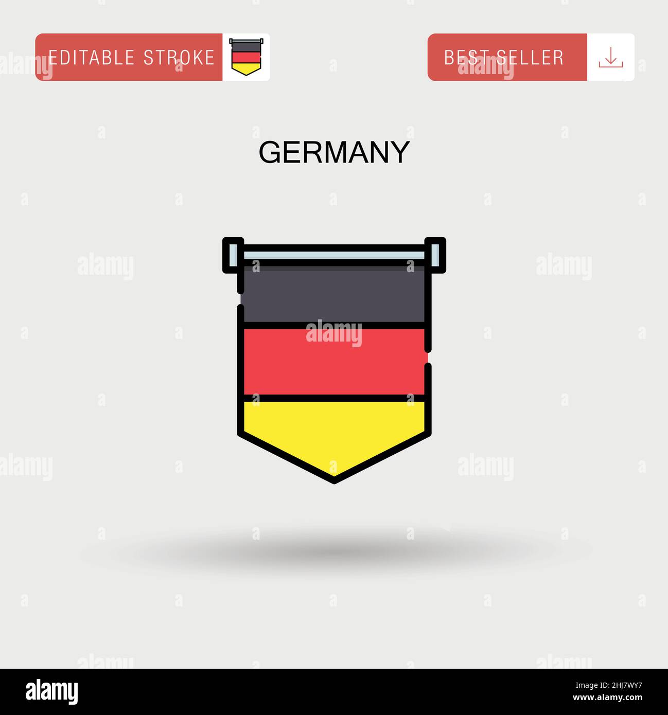 Alemania Simple vector icono. Ilustración del Vector